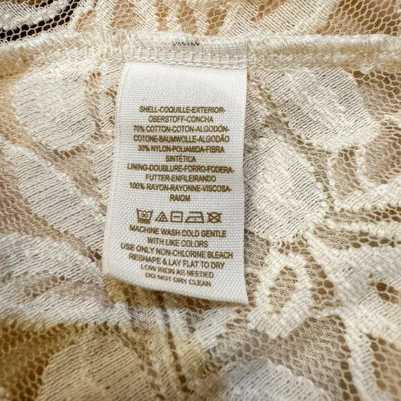 NWT Free People Miles of Lace Mini Tank Dress in Ivory/Alabaster Women's Size S - Picture 9 of 11